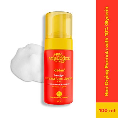 Aqualogica Detan + Mousse Hydrating Foam Cleanser 100 ml - Face Wash & Cleansers