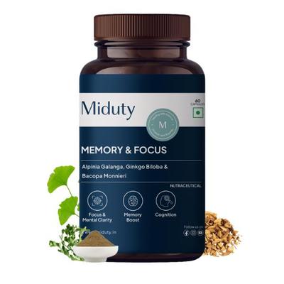 Miduty Memory & Focus Capsules 60's - Mental Health