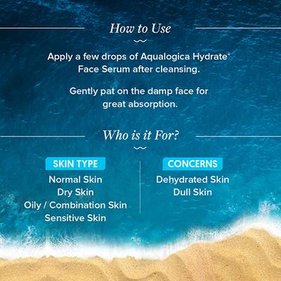 Aqualogica Hydrate Plus Concentrate Face Serum Coconut Water and Hyaluronic Acid Hydrate + Nourish + 83% 30ml - Face Serum