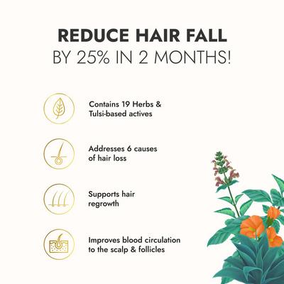 Kapiva Hair Rituals Tulsi Anti Hairfall Oil 200 ml - Hair Oils