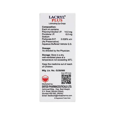 LACRYL PLUS Eye Drops 10ml - Eye Infections-Eaa