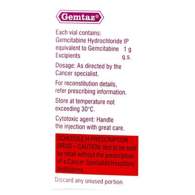 Gemtaz 1gm Injection 1's - Cancer Oncology-Cyt