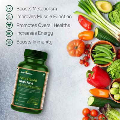 Smart Greens Plant Based Wholefood Multivitamin for Men Tablet 60's - Multi-Vitamins