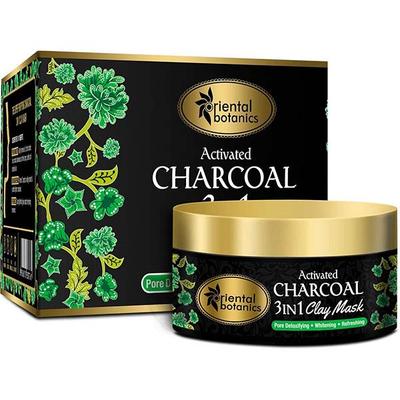 Oriental Botanics Activated Charcoal 3 In 1 Clay Mask 100 gm - Masks & Peels