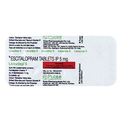 Lexadep 5mg Tablet 10'S - Depression-Ant