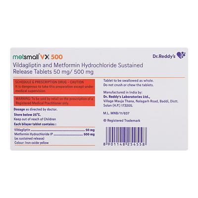 METSMALL VX 500 Tablet 10's - Diabetes-Ant
