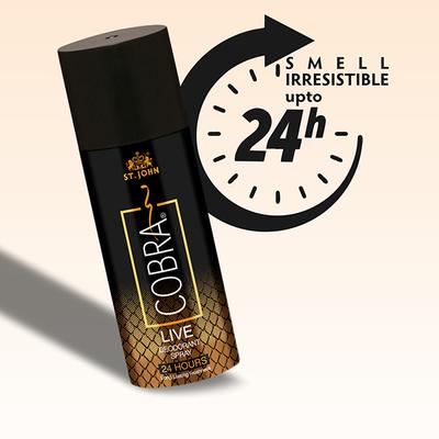 St.John Deo Cobra Live Limited Edition Deodorant Long-Lasting Body Spray 150 ml - Men Deodorants/Roll-Ons