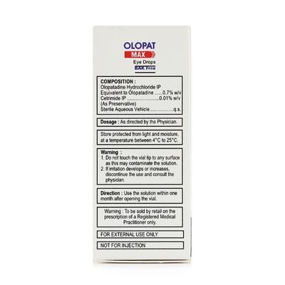 Olopat Max 0.7% Eye Drops 5ml - Eye conditions-Oph