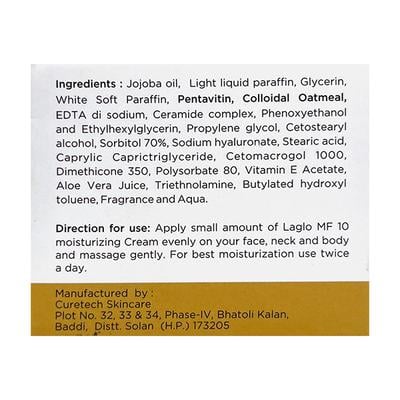 LAGLO MF 10 Moiturizing Cream 100gm - Dry Skin-Emo