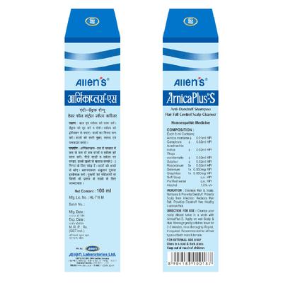 Allen Arnica Plus S Anti Dandruff Shampoo (Pack Of 2 X 100 ml) 1's - Personal Care(Homeopathy)