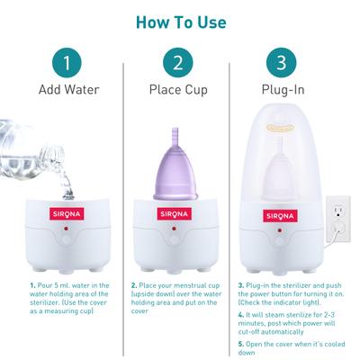 Sirona Menstrual Cup Sterilizer 1's - Menstrual Cups