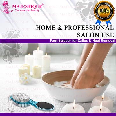 Majestique 4 in 1 Compact Foot Care for Legs - Foot Brush and Pedicure Tool - Color May Vary 1's - Manicure & Pedicure Kits