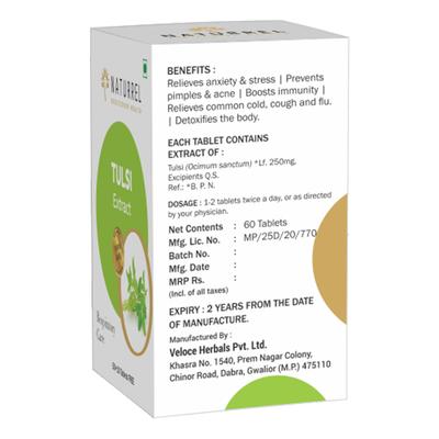 Naturrel Tulsi Extract Respiratory Care Tablet 50's + Free 10's - Pure Herbs