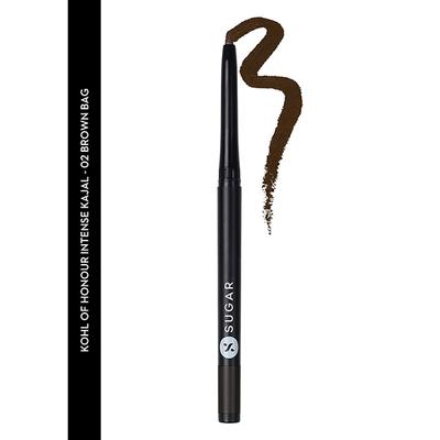 SUGAR Cosmetics Kohl Of Honour Intense Kajal 01 Black Out (Black)+Kohl Of Honour Intense Kajal - 02 Brown Bag (Chocolate Brown) 50 gm - Kajal & Kohls