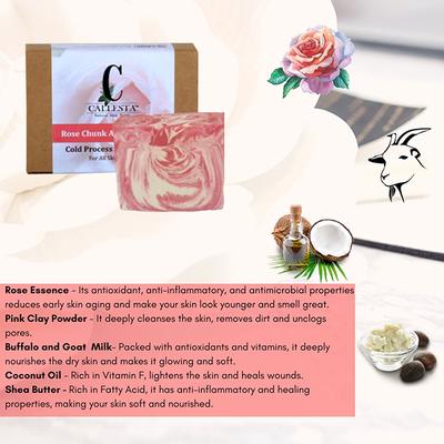 Callesta Rose Chunk and Goat Milk Nourishing Soap 100 gm - Soaps