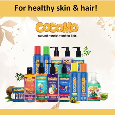 Cocomo Natural 12 in 1 Hair Oil For Kids Coconut Argan Jojoba Neem Tea Tree and Other Natural Oils 200 ml - Hair Oils