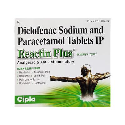 Reactin Plus Tablet 10'S - Pain relief-Nsa