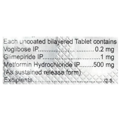 VOBRRYL TRIO 1.2 Tablet 10's - Diabetes-Ant