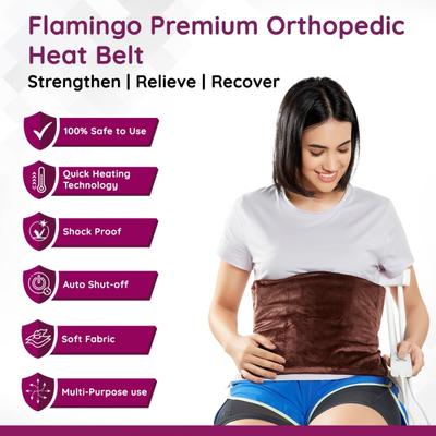 Flamingo Premium Orthopaedic Heat Belt (HC1011) (L) 1's - Pads And Pillows