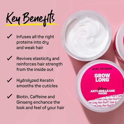 Marc Anthony Strenghtening Grow Long Anti-Breakage Mask 295 g - Hair Masks & Packs