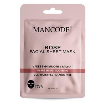Mancode Rose Facial Sheet Mask For All Skin Types 25 gm - Face Mask