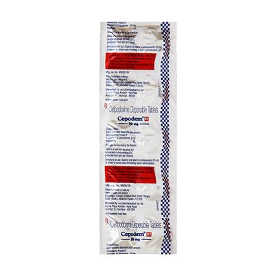 Cepodem DT 50mg Tablet 10'S - Bacterial Infections-Cep