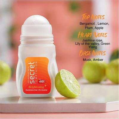 Secret Temptation Brightening Roll On Aluminium Free Antiperspirant Roll On Deo 50ml - Women Deodorants/Roll-Ons