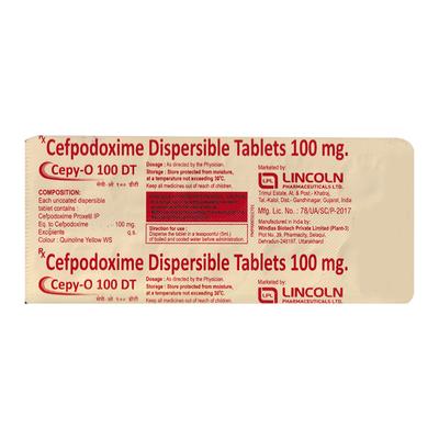 CEPY O 100 DT Tablet 10's - Bacterial Infections-Cep