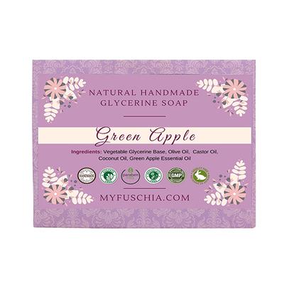Fuschia Natural Handmade Soap - Green Apple 100 gm - Soaps