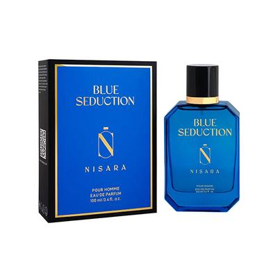 Nisara Blue Seduction Perfume Long Lasting Fragrance Aromatic Fougere Woody Eau De Parfum For Men 100 ml - Men Perfumes (Edt/Edp)