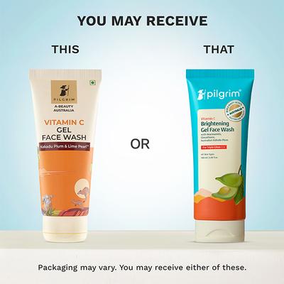 Pilgrim Vitamin CgEL FACE WASH Kakadu Plum & Lime Pearl for exfoliation & glowing skin 100 ml - Face Wash & Cleansers