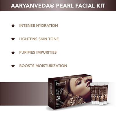 Aryanveda Pearl Healing 3X Home Spa Kit 55 gm - Skin-Treatment