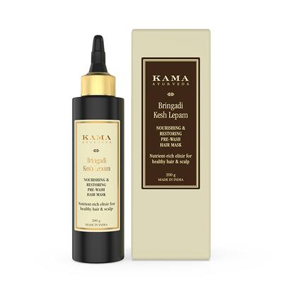 Kama Ayurveda Bringadi Kesh Lepam Nourishing & Restoring Pre-Wash Hair Mask 200 gm - Hair Masks & Packs