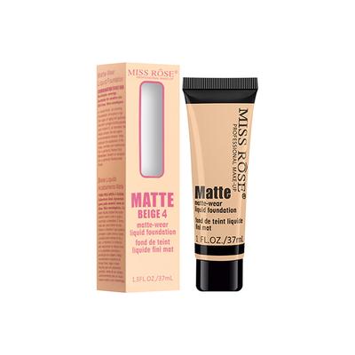 Miss Rose Matte Finish Liquid Foundation Tube Matte Beige4 7601 - 039 04 37 ml - Foundation