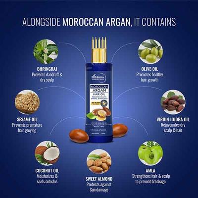 St.Botanica Hair Oil with Comb Applicator - Moroccan Argan 150ml - Hair Oils