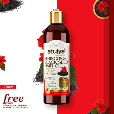Atulya Hibiscus & Black Seed Hair Oil 200 ml - Hair Oils