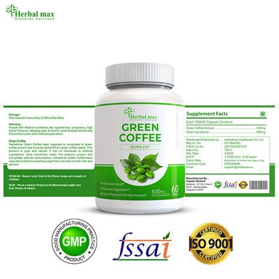 Herbal Max Green Coffee Burn Fat Dietary Supplement 500 mg Capsule 60's - Weight Loss