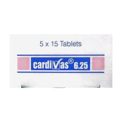 CARDIVAS 6.25 Tablet 15's - Hypertension-Bet