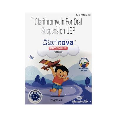 CLARINOVA 125MG MIXED FRUIT FLAVOUR Dry Syrup 30ml - Bacterial Infections-Mac
