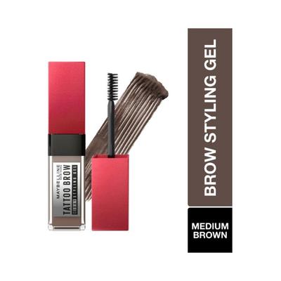 Maybelline Tattoo Brow 3 Day Styling Brow Gel Medium Brown Semi-Permanent Tinted Eyebrow Gel 6 ml - Eyebrow Pencils & Enhancers