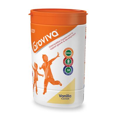 Groviva Age 2+ Child Nutrition Supplement Powder Jar - Vanilla Flavour 400 g - Baby And Infant Supplements