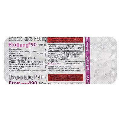 ETOBANG 90 Tablet 10's - Pain relief-Nsa