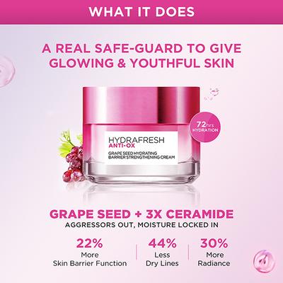 Hydra Fresh Anti-Ox Grape Seed Hydrating Barrier Strengthening Cream 50 ml - Face Moisturizers
