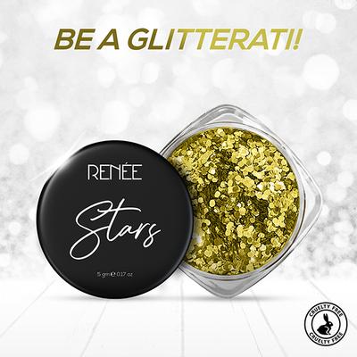 Renee Stars Face and Body Glitter - Gold 5 gm - Eye Shadow Palettes