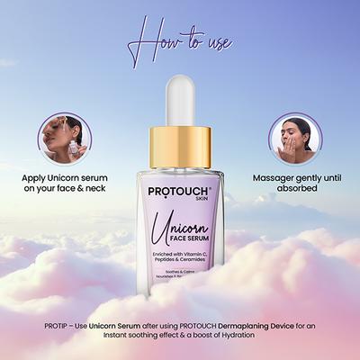 Protouch Unicorn Face Serum with Vitamin C, Niacinamide & Ceramides, Repairs, Hydrates & Brightens Skin 15ml - Face Moisturizers
