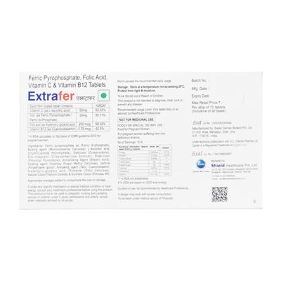 Extrafer Tablet 10'S - Iron Supplement/Anaemia-Vma