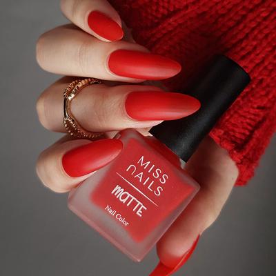 Miss Nails Matte Nail Color - Red Alert 8 ml - Nail Polish