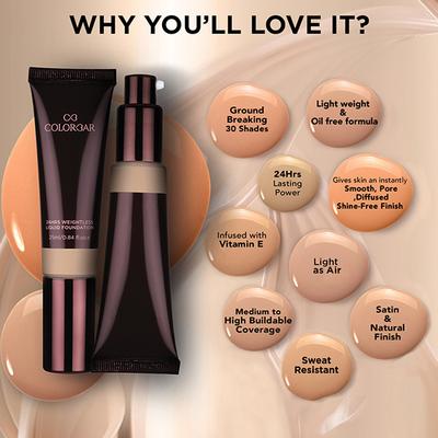 Colorbar 24Hrs Weightless Liquid Foundation FW 5.2 25 ml - Foundation