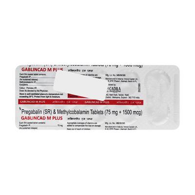 GABLINCAD M PLUS Tablet 10's - Neuropathic Pain-Dru