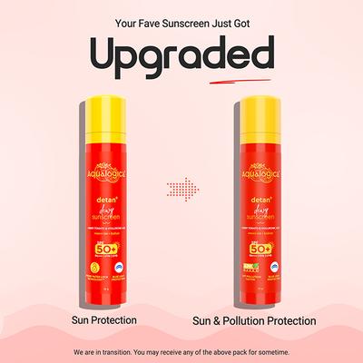 Aqualogica Detan + Dewy Sunscreen Cherry Tomato & Hyaluronic Acid SPF 50+ PA++++/UVA/UVB 50gm - Face Sunscreen